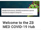 Screenshot des ZB MED COVID-19 Hub