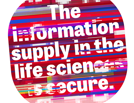 Keyvisual der Fundraising-Kampagne f&uuml;r OLSPub, Text als St&ouml;rbild, daher nicht komplett lesbar: The information supply in the life sciences ist secure.