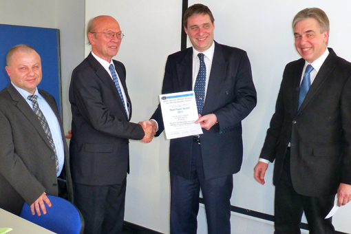 Vlnr: Prof. Dr. K. Kostev, Prof. Dr. H. Reinauer, Prof. Dr. C. Thielscher, Dr. S. Thielscher (Foto: W. M&uuml;ller M.A.)